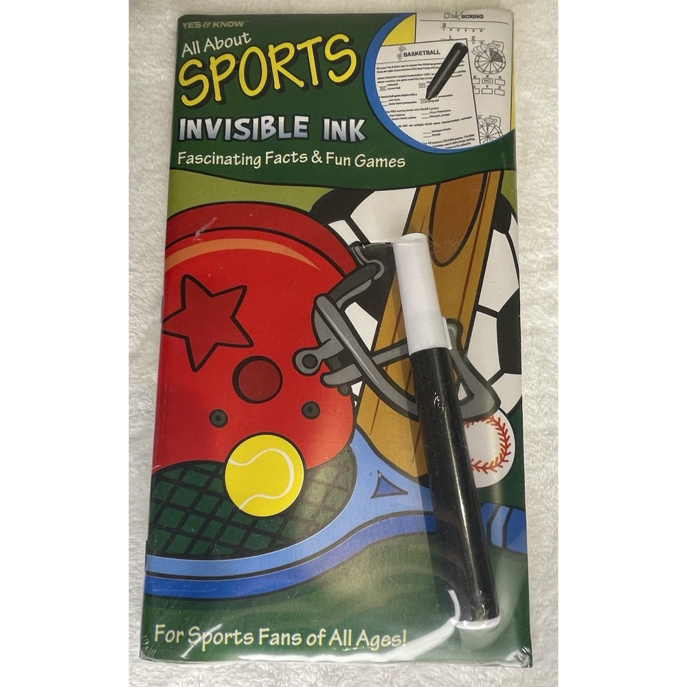 Yes & Know Invisible Ink All About Sports" Fascinating Facts & Fun Games Travel